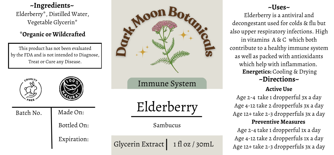 Elderberry Glycerin Extract