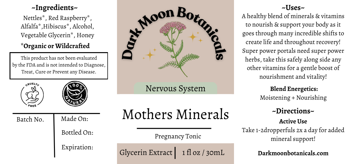 Mothers Minerals Tincture