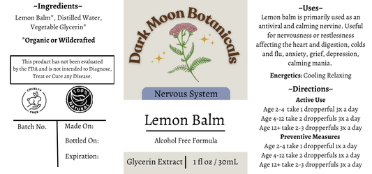 Lemon Balm Glycerin Extract